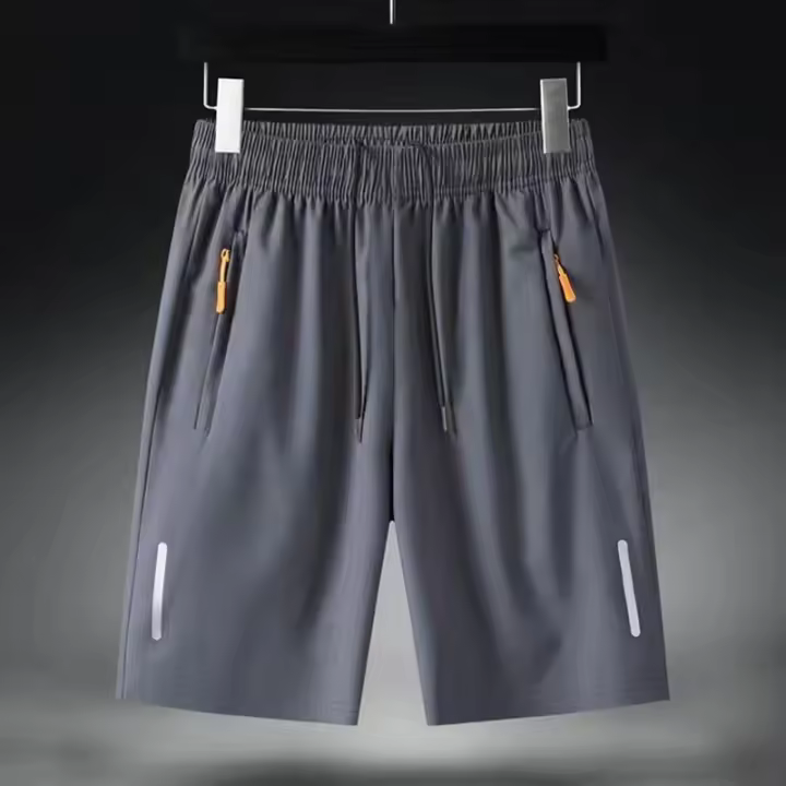 Shorts Casuales Para Hombre Verano Transpirables Running Gym Fitness Deportes Talla Hasta 3XL Negro Con Bolsillos - 1