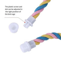Juguete Para Aves De Compaña Sólido De Algodón Con Correa Elástica Para Periquitos Juguete De Masticar Y Subir En Jaula - details 2