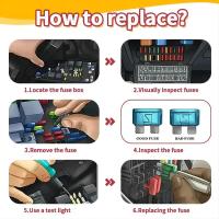 Juego De Fusibles Para Coche De Medio Tamaño Perfil 50/100/300PCS Tipo Hoja 2-40A Accesorios Con Caja Clip Para Auto Y Camión - details 12
