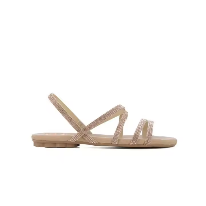 Porronet 2913PO Sandalias planas Aitana para mujer en rosa de piel - 1