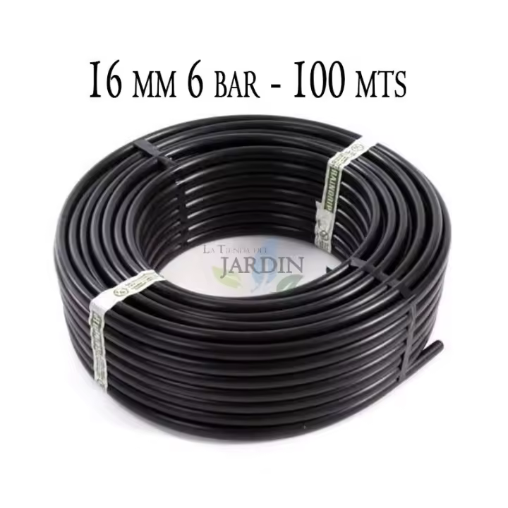 Suinga Tubo Polietileno Agrícola 16mm 6 Bar 100m Negro - 1
