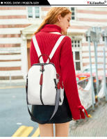 Mochila De Cuero Suave Para Mujer Gran Capacidad Bolso De Hombro Viaje Mochila Deportiva Estilo Fashion Con Manija Suave Y Cremallera - details 9