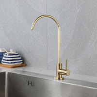 Grifo De Cocina Directo Para Beber Agua Purificada Acero Inoxidable Resistente a La Osmosis Montaje En Mesa Un Solo Manillar - details 1
