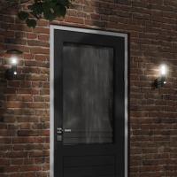 vidaXL Aplique de exterior con sensor acero inoxidable Color Negro,  Plateado, y mas - details 0