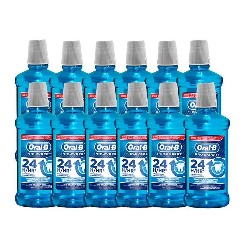 Oral-B | Pro-Expert Protección Profesional Enjuague bucal Pack Ahorro 12x500ML (6L)