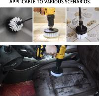 Cepillo de limpieza de taladro de 4 piezas, cepillo para taladro coche azulejo alfombra bañera cocina inodoro blanco - details 2