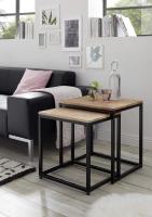 MIRAMAX-Mesa auxiliar Cuadrado nido,2 Mesitas decorativas para Salón,Dormitorio - details 5