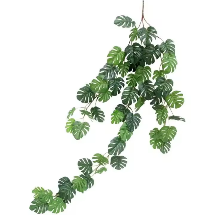 Guirnaldas de hojas de parra, guirnalda de hiedra artificial, plantas verdes de plástico largas para exteriores, interiores, exteriores, balcones, macetas de pared, decoración de bodas y jardines. - 1