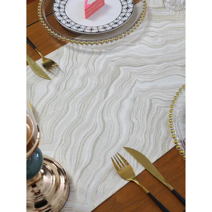 Mantelos De Oro Calor Vinilo Resistente Mantel De Comedor Impermeable Y Lavable Para Fiesta Y Uso Diario 100% Poliester - 1