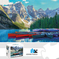 Rompecabezas De 1000 Piezas Moraine Lake Para Adultos Juegos De Familia Divertidos Puzle De Piso Educativo Para Niños Decoración Del Hogar - details 0