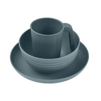 Juego De Utensilios Para Camping Portátil Con Tazón Plato Vaso Cuchara Tenedor Navaja De Acero Inoxidable Kit De Mesa Al Aire Libre Y Picnic - details 14