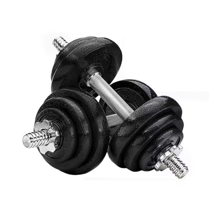Maletin Pesas y Mancuernas Ajustables de HIERRO ANTIDESLIZANTES - Mancuernas 10kg 15kg 20kg 30kg 40kg 50kg con Barra Regulables y Cierre de SEGURIDAD - Kit de Ejercicio Gym en Casa - 1