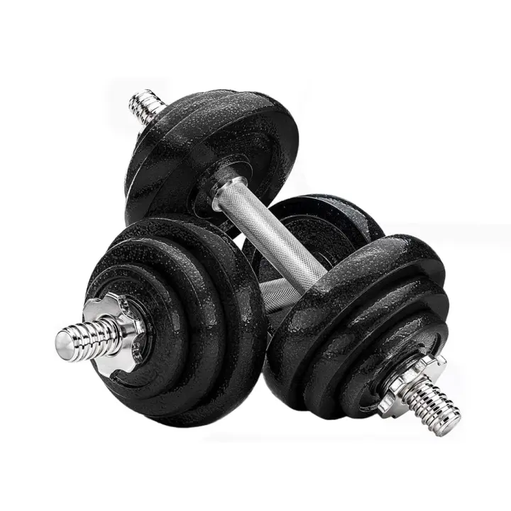 Maletin Pesas y Mancuernas Ajustables de HIERRO ANTIDESLIZANTES - Mancuernas 10kg 15kg 20kg 30kg 40kg 50kg con Barra Regulables y Cierre de SEGURIDAD - Kit de Ejercicio Gym en Casa - 1