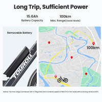 Eleglide Bicicleta electrica Touroll J1 ST, Bicicleta de montaña Adulto,Bicicleta montaña de, e Bike batería 36V 15.6Ah, Kilometraje 100KM transmisión - Shimano de 7 velocidades y freno de disco - details 2