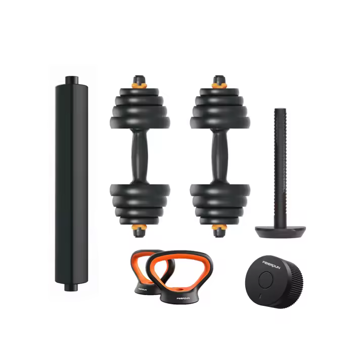 Kit de pesas conectadas V2 30Kg Xiaomi Fed: mancuernas (pesos + barras) + barra + pesa rusa + sensor - 1