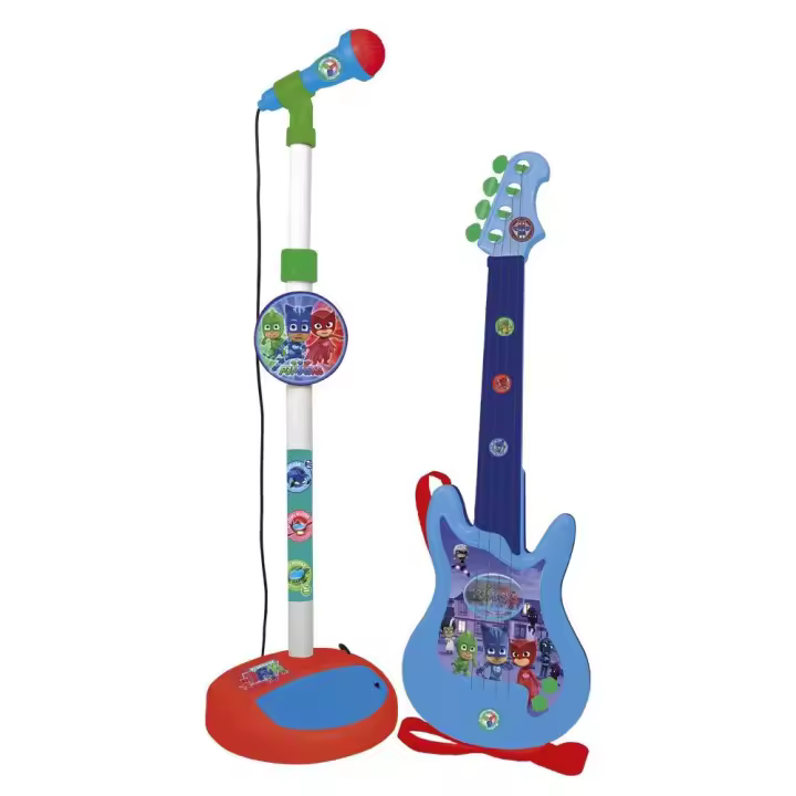 Guitarra Y Micrófono De Pie Pj Masks Con Amplificador (Altura Regulable) (Reig 2860) - 1