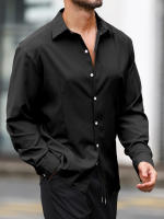 Chaqueta De Punto Para Hombre En Colores Negro Y Blanco Estilo Casual Cuello En V Con Botones Completa De Manga Larga - details 6