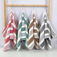 Juego De Toallas De Baño Con Patrón Rayado Toalla De Rostro Suave Absorbente Y Secado Rápido Para El Baño Y El Hogar - details 7