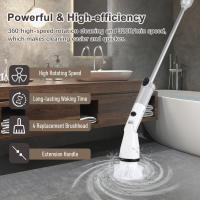 Cepillo De Limpieza Eléctrico Inalámbrico 4000mAH Impermeable Para Baño Y Cocina Herramientas De Limpieza Con Carga - details 4