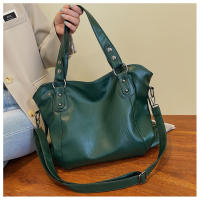 Bolso De Hombro Para Mujer En Cuero PU Gran Capacidad Bolso Cruzado Casual Retro De Color Sólido Para Viaje Y Compras - details 8