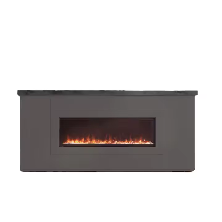 Mueble Sened Desio 108 Sophisticado Mueble De Madera Con Chimenea Electrica Integrada 1500W Mando a Distancia Diseno Elegante Fabricado a Mano - 1
