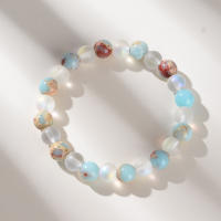 Pulsera Unisex De Cuarzo Aura Y Sedimento De Oceano Joyería Cristal Homeopática Para Traer Abundancia yProsperidad - details 4