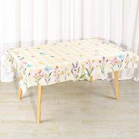 Mantel De Pascua De Poliéster Con Diseño De Conejo Huevos Y Flores Decoración Feliz De Pascua Para Mesa De Comedor Cocina Hogar - details 3