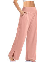 Pantalones De Yoga Para Mujer High Waist Leggings Anchos Casuales Verano Fitness Ejercicio Correr Jogging Deportivos Flares - details 4