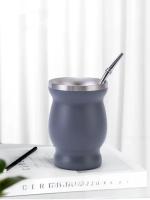 Taza De Té De Goura Natural Mate Doble Aislamiento Con Bombilla Juego De Taza De Té De Acero Inoxidable Ecológico 240ML - details 6