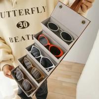 Estuche De Línea De PU Para Gafas Y Solares Portátil Plegable Con 2/3/4/5 Cajas Organizadoras Para Ópticas Unisex - details 2