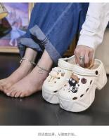 Sandalias De Tobillera Gruesas Para Mujer Verano 2025 Clogs Con Plataforma Y Tacón De 7cm Para Playa Y Jardín EVA Cómodas Y Antideslizantes Tallas 34-41 Colores Negro Blanco Kanki - details 12