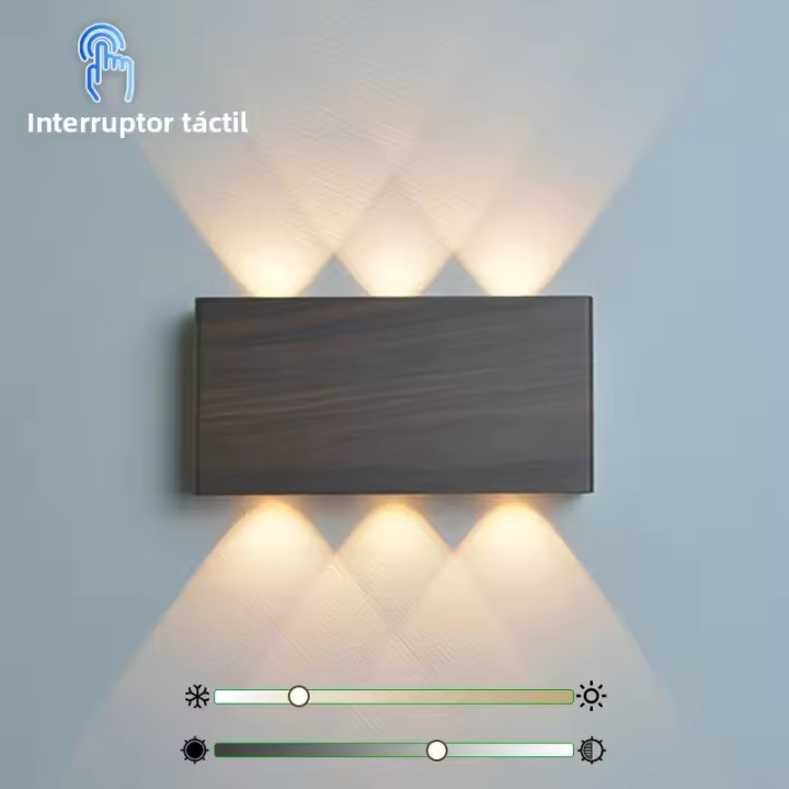 Lámpara De Pared LED Recargable 4000mAh Diseño Minimalista Táctil Tricolor Sin Cable Para Decoración Interior De Habitación Dormitorio Pasillo - 1