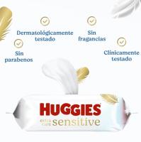 Huggies Extra Care Sensitive 1152 Toallitas (12 packs de 48 Toallitas) Cuidado 4 en 1 para Piel Sensible: Limpia, Calma, Protege contra la Irritación y Equilibra el PH. Clínica y Dermatológicamente Testado, sin Fragrancias ni Parabenos. - details 2