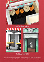 MINI Bloques De Construcción Para Niños Villa Tienda De La Calle Del Mercado Europeo Escena De La Vía Ciudad Juguete De Montaje Modelo De Casa - details 6