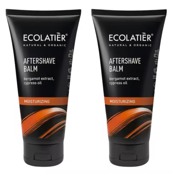 Ecolatier Aftershave – Bálsamo Hidratante para Después del Afeitado: Calma, Regenera y Suaviza la Piel de Manera Instantánea. Enriquecido con Aceite de Ciprés, Vitamina E y Extracto de Bergamota. Fórmula Vegana con 98% Ingredientes de Origen Natural. - 1