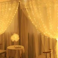 Cadena De Luces De Hilo De Cobre Con 600/300/200 LED Para Cortina USB Con Control Remoto Decoración Para Fiesta Boda Navidad 3*1-6*3M - details 12