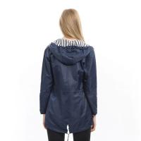 Chaqueta De Lluvia Para Mujer Ligera Impermeable Estilo Trench Con Cordón Ideal Para Caminatas Casuales Al Aire Libre - details 3