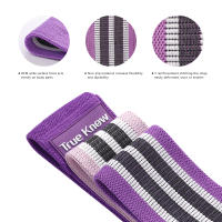 Banda De Resistencia De Tela Para Ejercicio Y Fitness Con 3 Niveles De Resistencia Para Entrenamiento De Fortaleza Yoga Pilates - details 4