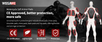WOSAWE Protección Para Rodillas Y Caderas De Motocross Inserto De Protección Flexible Para Motocicleta Equipamiento De Armadura - details 0