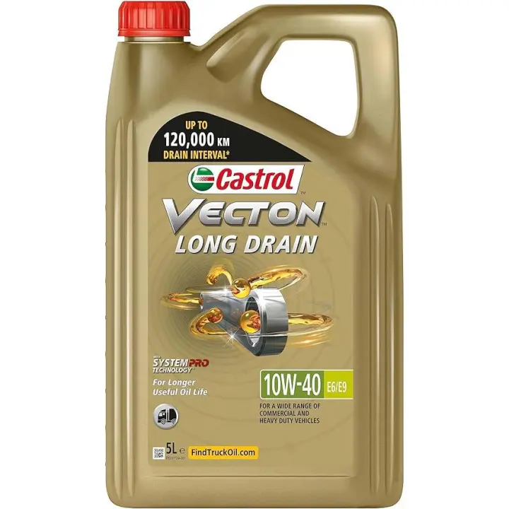 Castrol VECTON LONG DRAIN 10W-40 E6/E9 Aceite de Motor 5L - 1