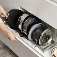 Organizador De Cajón Cocina Expansible Rack Para Sartenes Y Ollas Espacioso Y Ahorrador De Espacio En Armarios De Cocina Material PP Multicolor - details 10
