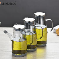 Botella De Aceite De Vidrio 600/800/1000ML Con Tapa De Acero Inoxidable Anti-Rotura Y Antideslizante Para Barbacoa Y Condimentos - details 0