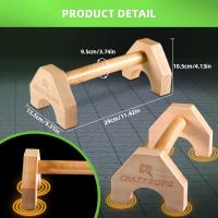 1 Par De Soportes De Madera Para Push-Up Gimnasio Tablero De Ejercicio De Fitness Construcción Corporal Entrenamiento De Mano Estilo Paralelo - details 1