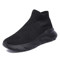 Zapatillas deCanvas Negras Para Hombre Y Mujer 2024 Comodidad Alta Durable Talla 35-46 Zapatillas Planas De Running Con Corte Medio - details 4