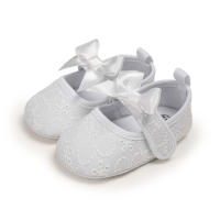 Zapatos De Algodón Para Bebé Niña Con Lazo Comodidad Suave Para Caminar Primeros Pasos Mary Jane Planas De Primavera Otoño Invierno Todas Las Estaciones Cuna Zapatos Nuevos Recién Nacidos - details 2