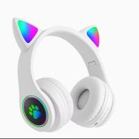 Auriculares Bluetooth para Niños con Luz LED Auriculares de Diadema Orejas de Gato tablet movil Inalámbricos Plegables Micrófono Integrado Sonido Estéreo Regalo para Niñas Niños Cumpleaños Navidad - details 0