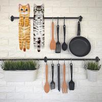 Divertidos Gatos Toallas de Mano Suspendible- Decoración Gato Baño Cocina - Toalla Absorbente Animal Regalos Navidad Cumpleaños Amigo Invisible-Regalos Originales Graciosos Mujer Amantes de Los Gatos - details 2