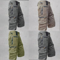 Shorts Tácticos Para Hombre Verano Casual Cargo Multibolsillos Cintura Elástica Pantalones De Trabajo Senderismo - details 1