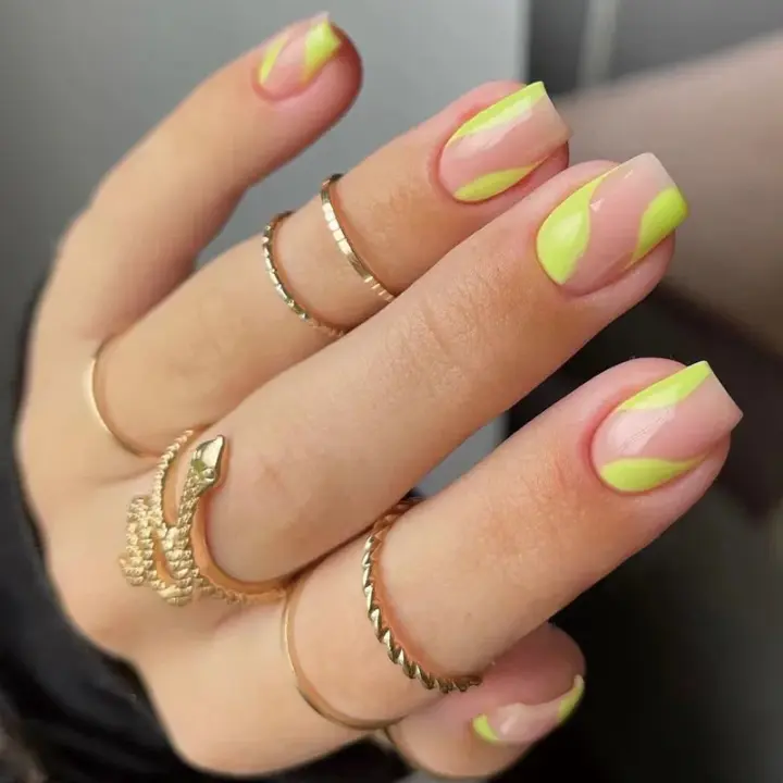 Set De 24 Uñas Postizas De Puntas Curtas Cuadradas Rosas Y Blancas Estilo Francés Removibles Para Mujeres Uñas De Presión Ballerina - 1