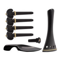 Juego De Accesorios Para Violín Natural De Ébano Calidad Superior Con Reposabrazos Ajuste De Tono Y Pies De Punta Musical Instrumentos De Cuerda - details 3